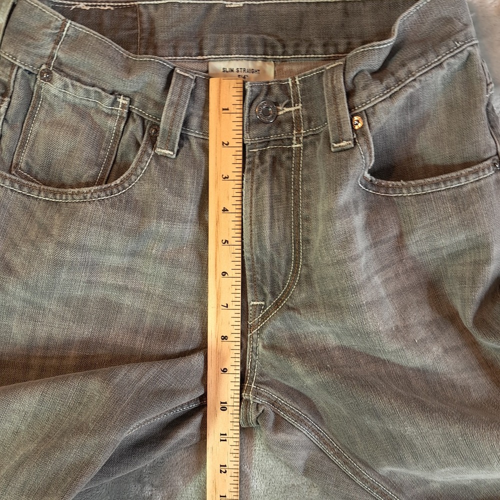 Levis 514 Slim Straight Jeans Mens Size 30x30 Grey Wash Denim Stretch - Picture 7 of 9